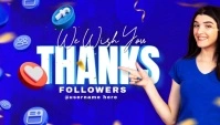Blue Professional Thanks Followers Ad Blog Header template