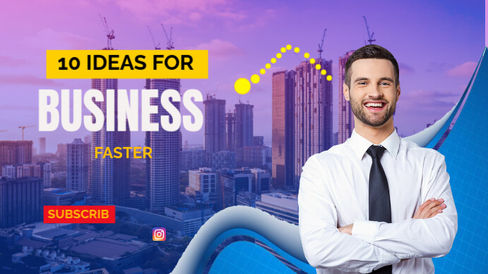 Blue professional thumbnail Template | PosterMyWall