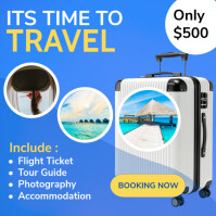 Blue Professional Travel  Instagram Post template