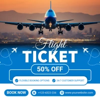 Blue Professional Travel Instagram Post Instagram-Beitrag template