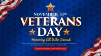 Blue Professional Veterans Day Digital Display (16:9) template