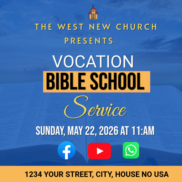 Vocation Bible School Service Template | PosterMyWall