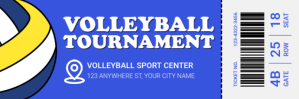Blue Professional Volleyball Tournament Twitter Banner template