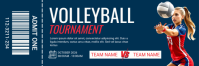 Biru Volleyball Tournament ส่วนหัว Twitter Template