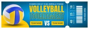 Blue Professional Volleyball Tournament Twitter Banner template