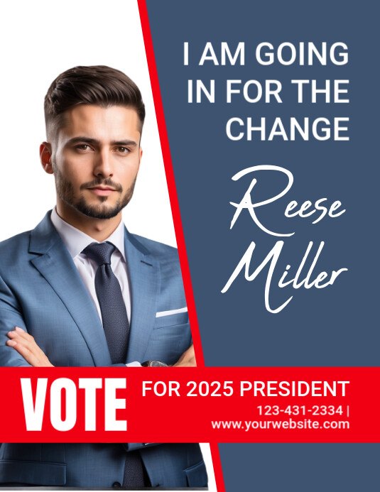 Blue Professional Vote Flyer (us Letter) Template | PosterMyWall