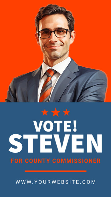 Blue Professional Vote Instagram Story Template | PosterMyWall