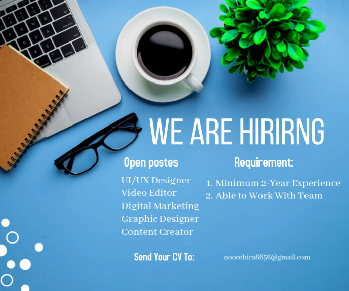 Blue Professional We Are Hiring Job Opportunities T Medium Rectangle ...