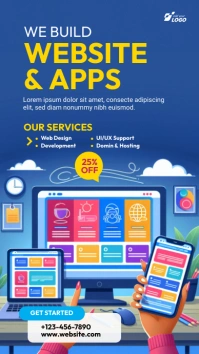 Website Design Service Instagram story Instagram-Story template