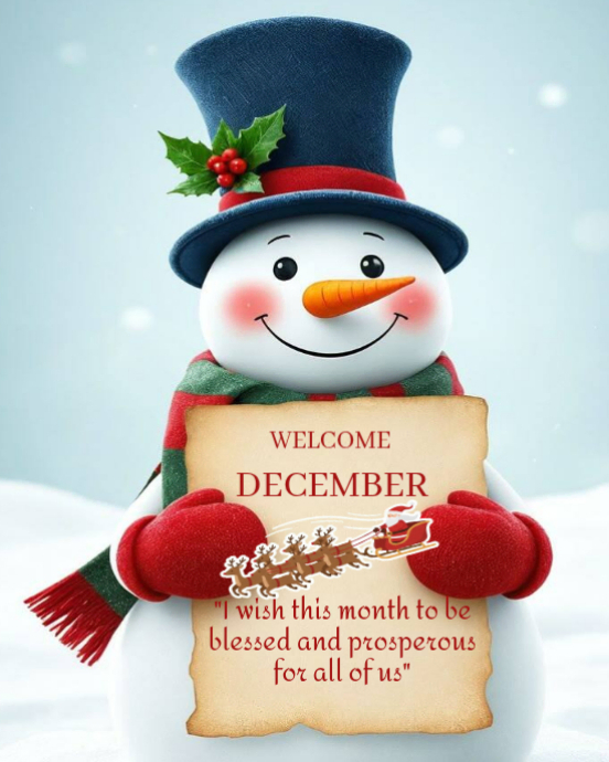 Hello December Template | PosterMyWall
