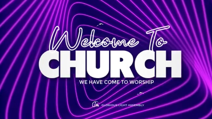 Blue Professional Welcome To Church Motion, 16 9 Display Slide, Church ...