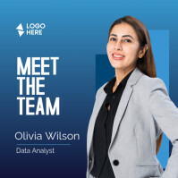 Blue Professional Welcome To The Team  Instagram Post template