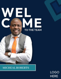 Blue Professional Welcome to the TeamFlyer (us Letter) Pamflet (VSA Brief) template