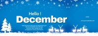 Blue Professional Welcome To Winter December Best Prayer Facebook Cover Photo template