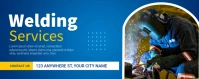 Blue Professional Welding Twitch Profile Banner template