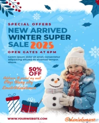 Blue Professional Winter Sale Instagram Portrait template
