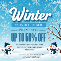 Blue Professional Winter Sale Template: Instagram Post