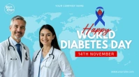 Blue Professional World Diabetes Day  Digital Display (16:9) template