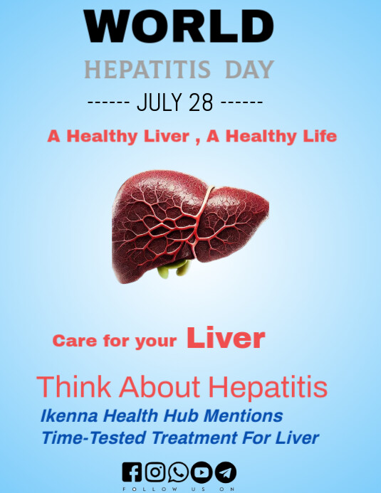 Blue Professional World Hepatitis Day  Flyer (us Letter) template