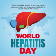 Blue Professional World Hepatitis Day Square Video Kvadrat (1:1) template