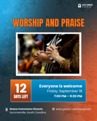 Azul Worship and Praise Event Instagram Portrait Template - Page 2