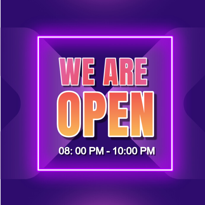 Blue Professional Yes We Are Open Now Posters Instagram Post Template ...