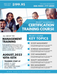 Orange Project Management Course Flyer Template | PosterMyWall