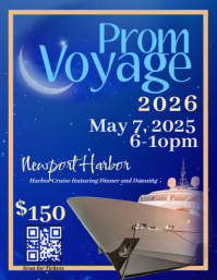 Blue Prom Flyer Harbor Cruise template
