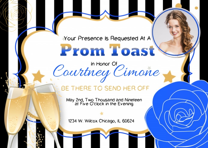 Blue Prom Send-Off Invitation Template | PosterMyWall