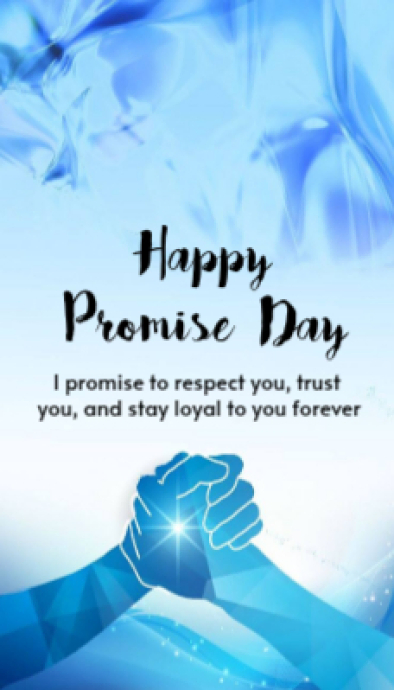 Blue Promise Day Business Card Template | PosterMyWall