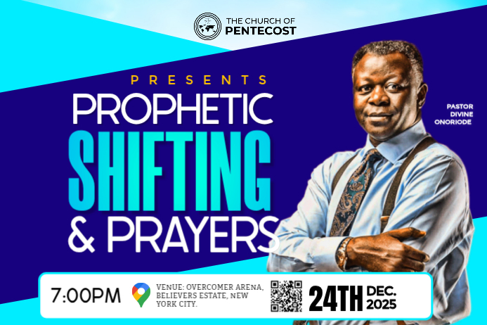 Blue Prophetic Event Poster Template | PosterMyWall