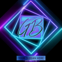 Blue Purple Neon Logo Design Logo Video template