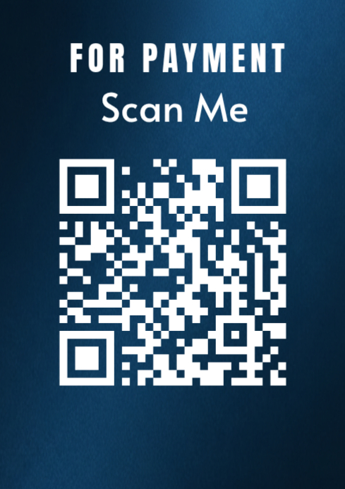 Blue QR Code Payment A4 Templat | PosterMyWall