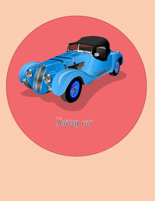 blue racing car logo Template | PosterMyWall
