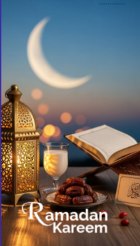 Blue Ramadan Business Card Kartu Bisnis template