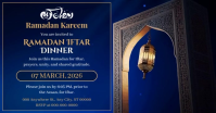 Blue Ramadan Iftar Invitation Facebook Shared Image Video template