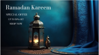 Blue Ramadan Sale Twitter Post template