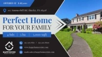 Blue Real Estate Landscape Digital Display Vi template