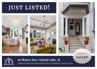 Blue Real Estate Postcard Postal template