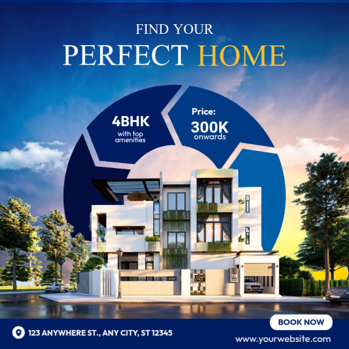 Copy of Blue Real Estate Promotion Instagram Post | PosterMyWall