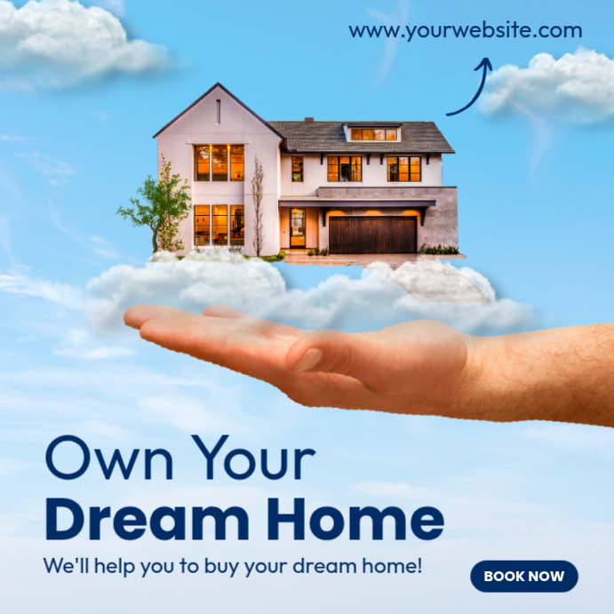Blue Real Estate Promotion Instagram Post Template | PosterMyWall