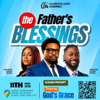 Blue Religious Event Instagram Post Instagram-Beitrag template