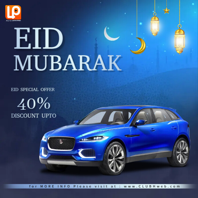 Blue Rental Car Template | PosterMyWall