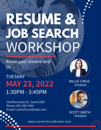 Modern Resume Writing Workshop Flyer Template | PosterMyWall