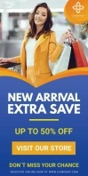 Animated Blue Retail Clothes Sale Banner Rollbanner 3 stopy × 6 stóp template