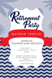 flyer for retirement party