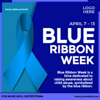 Blue Ribbon Week Instagram-Beitrag template