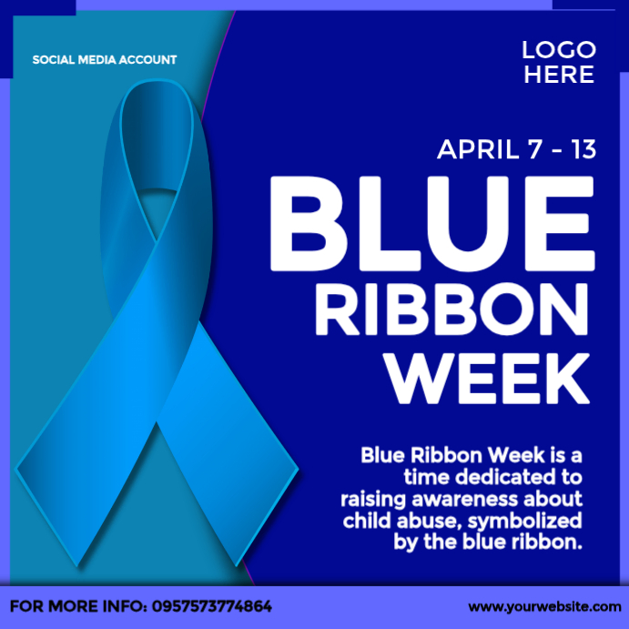 Copy of Blue Ribbon Week | PosterMyWall