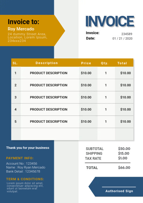 Sales Invoice Pattern Sales Invoice Template - DorisMiller Blog