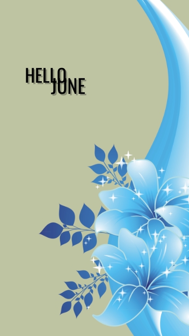 Plantilla de Blue Save border hello june | PosterMyWall